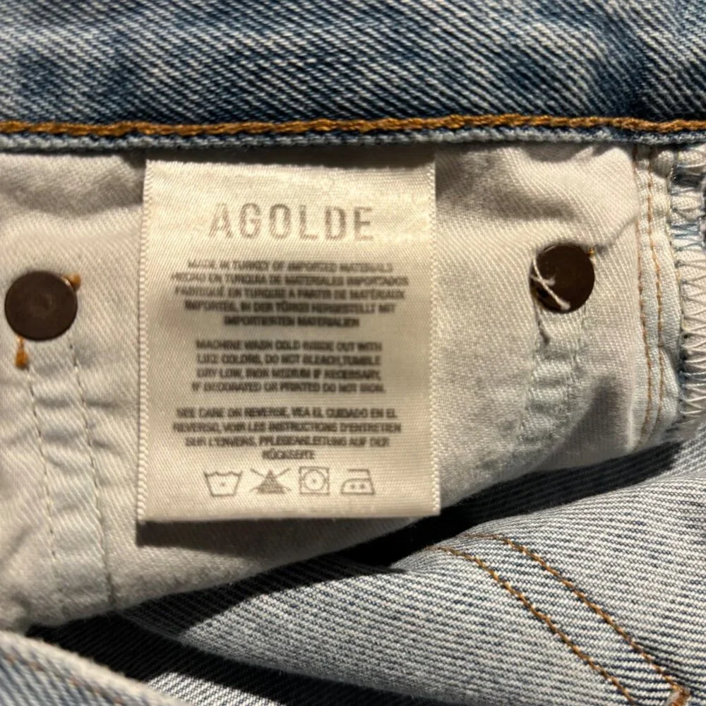 Agolde Riley High Rise Straight Crop Jeans Size 27 - Picture 7 of 8